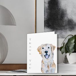 Akvarell Golden Retriever Hund Tack Kort