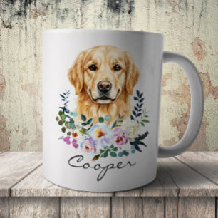 Akvarell Golden Retriever Kaffemugg