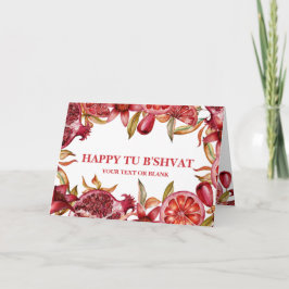 Akvarell Granatäpple Glad Tu B'shvat Kort