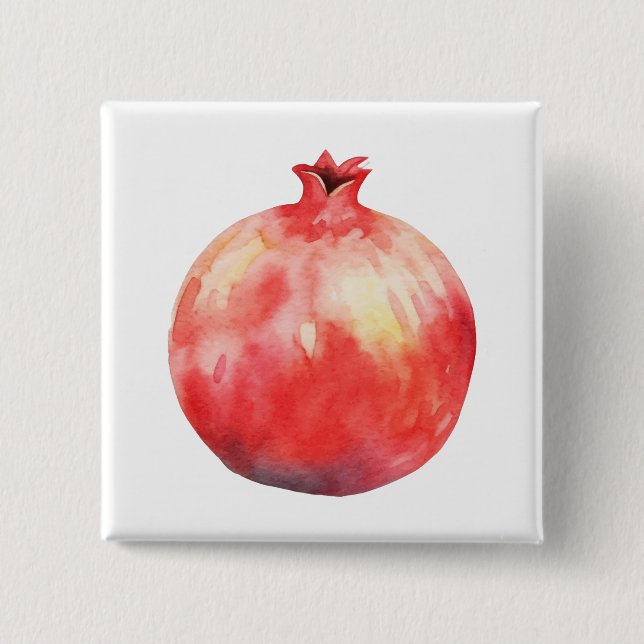 Akvarell Granatäpple Knapp (Framsida)