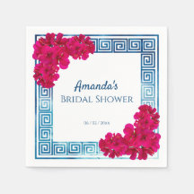 Akvarell grekisk elegans + Rosa bröllopsdusch