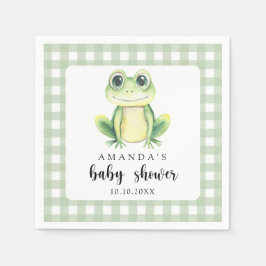Akvarell Groda Baby Shower Pappersservett