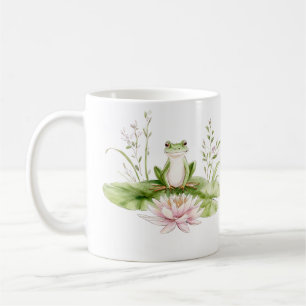 Akvarell Grön Groda  Kaffemugg