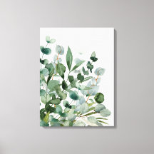 Akvarell Grön Lövverk Grönska Blad