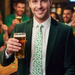 Akvarell Grön Shamrock Klöver St. Patrick's Day Slips