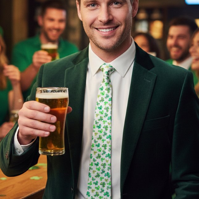 Akvarell Grön Shamrock Klöver St. Patrick's Day Slips (Skapare uppladdad)