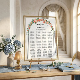 Akvarell Grönska Båge Dammt Rosa Minimalistisk Poster