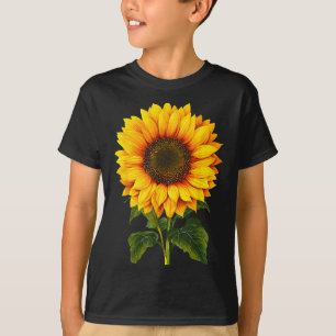 Akvarell gul solros botanisk trädgård sommar t shirt