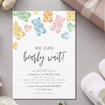 Akvarell Gummibjörnar Baby Shower