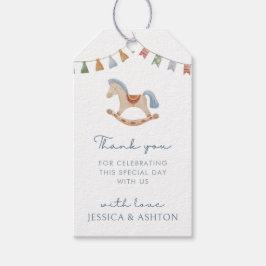 Akvarell Gunghäst, Baby Shower  Presentetikett