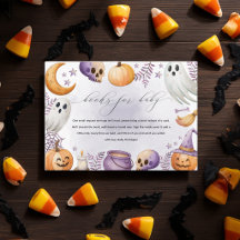 Akvarell Halloween-böcker för baby shower