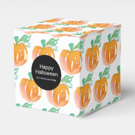 Akvarell Halloween Pumpa Bus eller Godis Godis Presentaskar