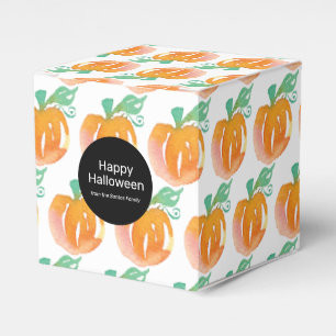 Akvarell Halloween Pumpa Bus eller Godis Godis Presentaskar