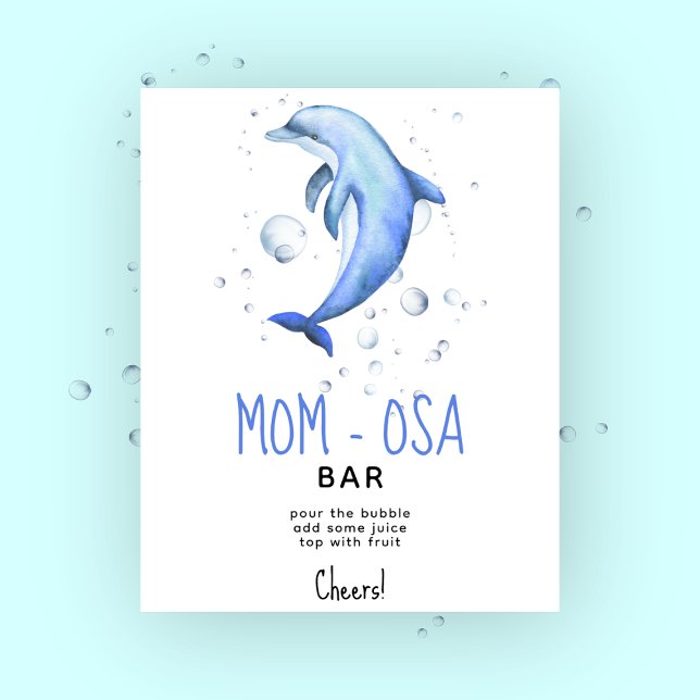 Akvarell hav delfin - momosa bar poster (Skapare uppladdad)