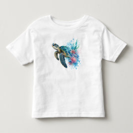 Akvarell Havssköldpadda PNG Ocean Kustdesign T Shirt
