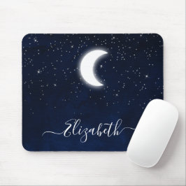 Akvarell Himmel Celestial Moon Stjärnor  Musmatta