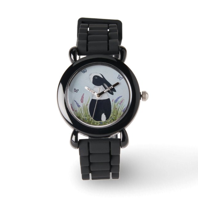 Akvarell Holländsk kanin kanin Armbandsur (Framsida)