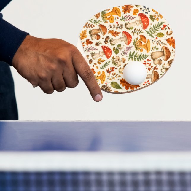 Akvarell Höst Svamp Mönster  Pingisracket (Insitu)