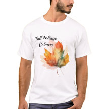 Akvarell Höstlöv Modern Unisex T-shirt