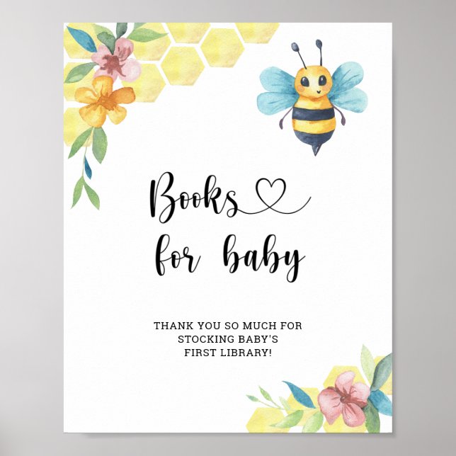 Akvarell humla, böcker för bebis poster (Framsidan)