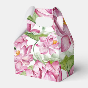 Akvarell Indisk Lotusblomma Presentaskar
