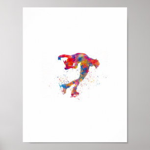 Akvarell ishockey poster