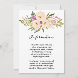 Akvarell Ivory Bouquet Anemoner Inbjudningar