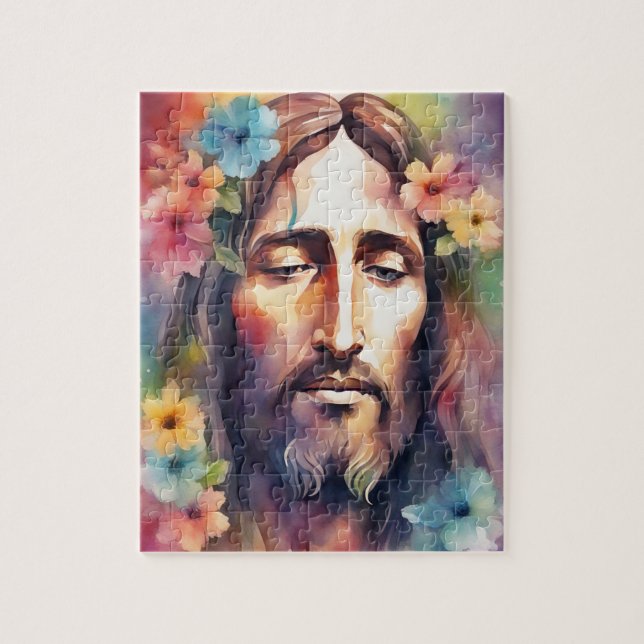 Akvarell Jesus Pussel (Vertikal)