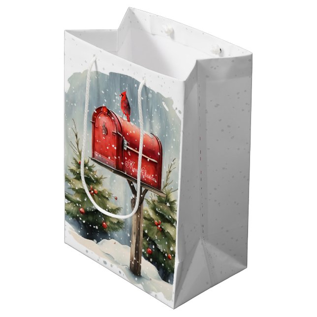Akvarell jul brevlåda (Framsidan Vinklad)
