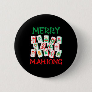 Akvarell jul Mahjong brickor Kinesisk Mah Jong Knapp