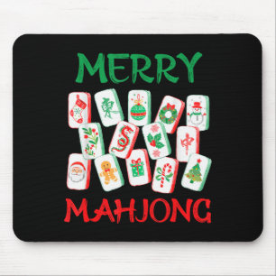 Akvarell jul Mahjong brickor Kinesisk Mah Jong Musmatta