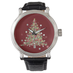 Akvarell Jul Prickig Julgran Armbandsur