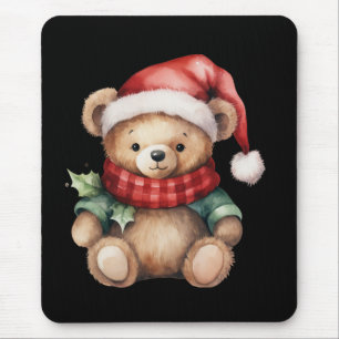 Akvarell Jul Teddybjörn Musmatta