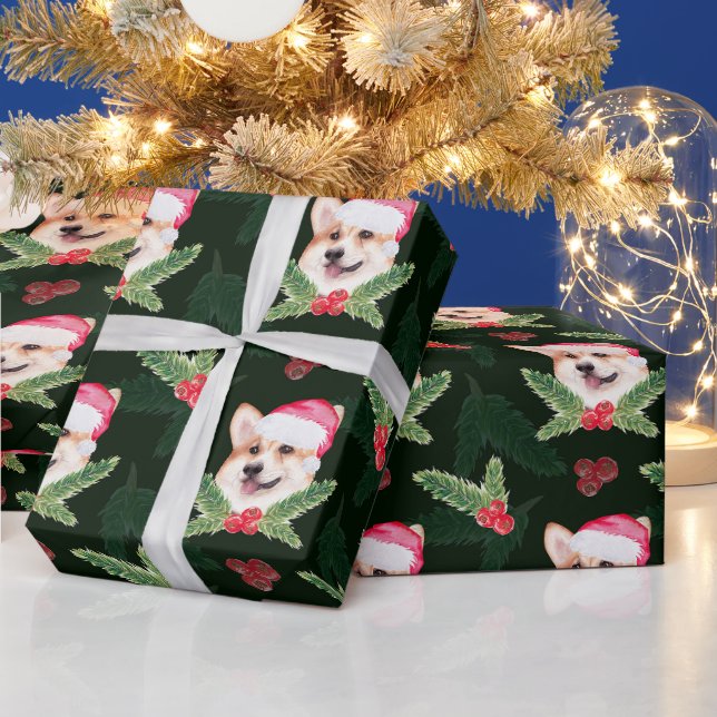 Akvarell Jul Valp, Jolly Berry, Tall Presentpapper (Helgdagar)