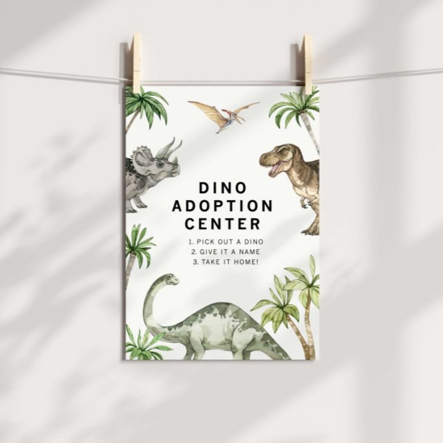 Akvarell Jurassic Dinosaur Antagningsskylt Poster (Skapare uppladdad)