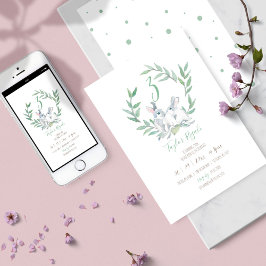 Akvarell Kanin Födelsedagsinbjudningar Online Inbjudningar