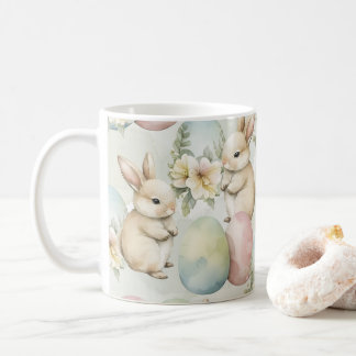 Akvarell Kanin Trädgård Kaffemugg