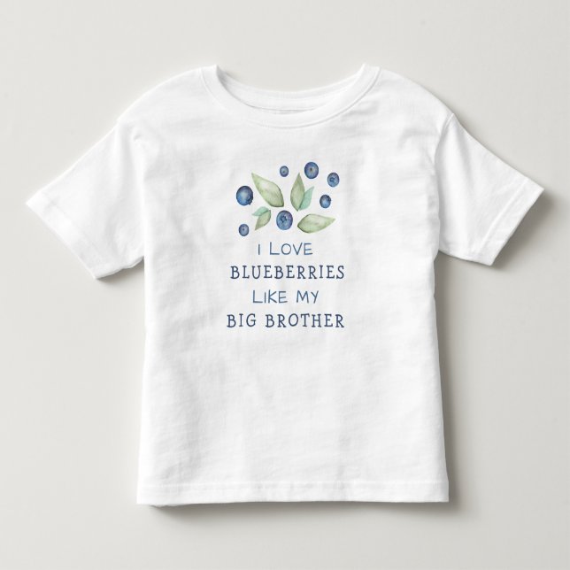 Akvarell kärlek blåbär  t shirt (Framsida)