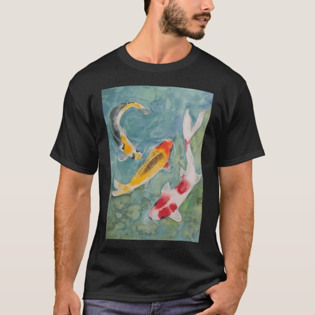 Akvarell Karpfiskar T Shirt (Framsida)