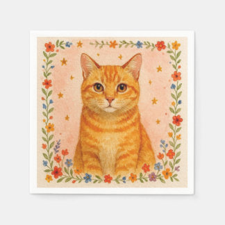 Akvarell Katt Servetter. Pappersservett