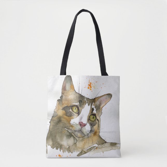 Akvarell Katt Tygkasse (Framsida)