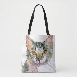 Akvarell Katt Tygkasse