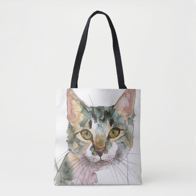 Akvarell Katt Tygkasse (Framsida)