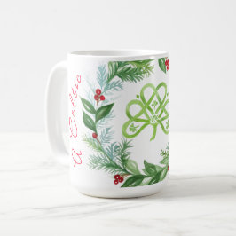 Akvarell Keltisk Julkrans Kaffemugg
