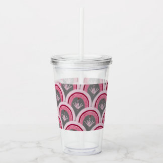 Akvarell Klassisk Rosa Handritad Take Away Mugg