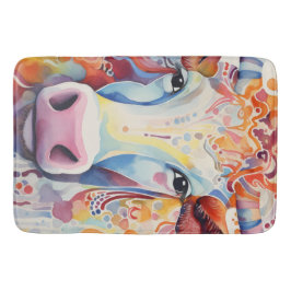 Akvarell Ko Lugn Mjuk Badrumsmatta