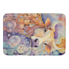 Akvarell Ko Lugn Mjuk Badrumsmatta