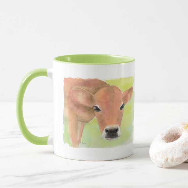 Akvarell Ko Mug Mugg (Med munk)