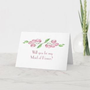 Akvarell Körsbärsblom Wedding Brudtärna Inbjudan