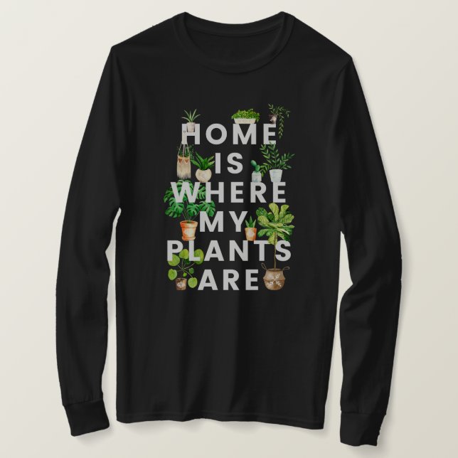 Akvarell Krukväxt Trädgårdscitat T Shirt (Design framsida)